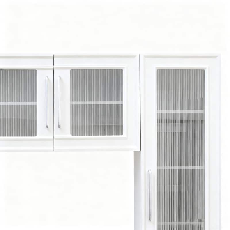 Large 102" Wall Unit TV Stand with Storage, Bookshelves, Modern Entertainment Center Media Console for TVs up to 75"