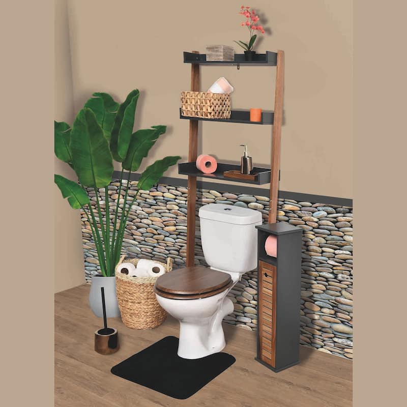 Toilet Paper Storage Cabinet with Dispenser Toilet Organizer - 7.2'L x 7.2"W x 29.9"H