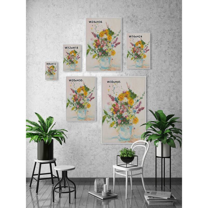 Winners Never Quit Floater Framed Print on Canvas