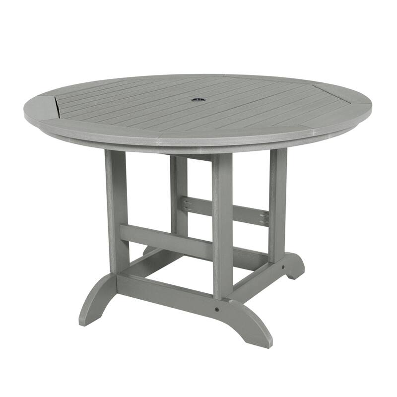HIGHWOOD 48" Round Dining Height Outdoor Table - Coastal Teak
