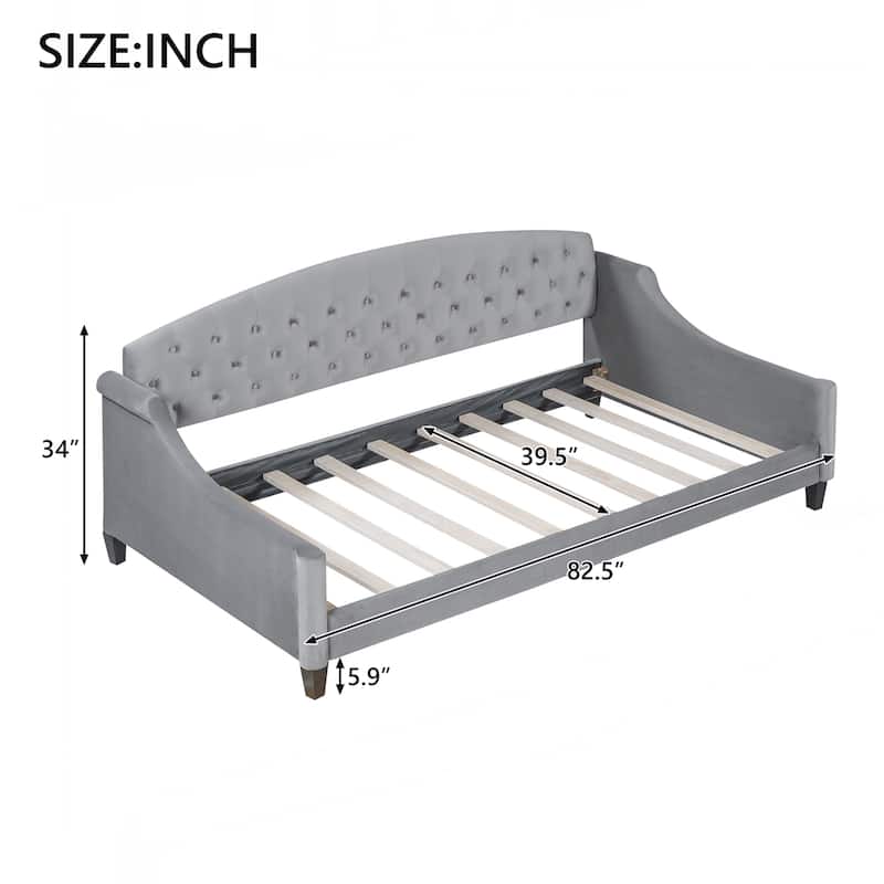 Modern Luxury Tufted Button Daybed
