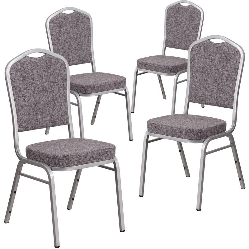 4 Pack Crown Back Stacking Banquet Chair