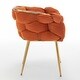 preview thumbnail 3 of 3, Velvet Accent Chair - Orange