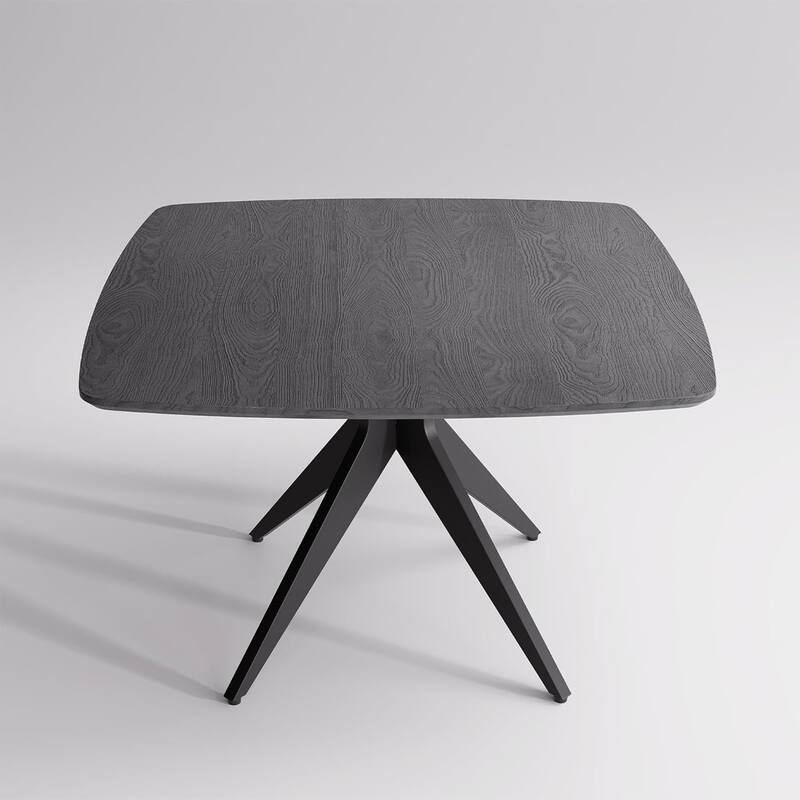 Modern Square Dining Table for 2-4, Small Kitchen Table with Metal Legs