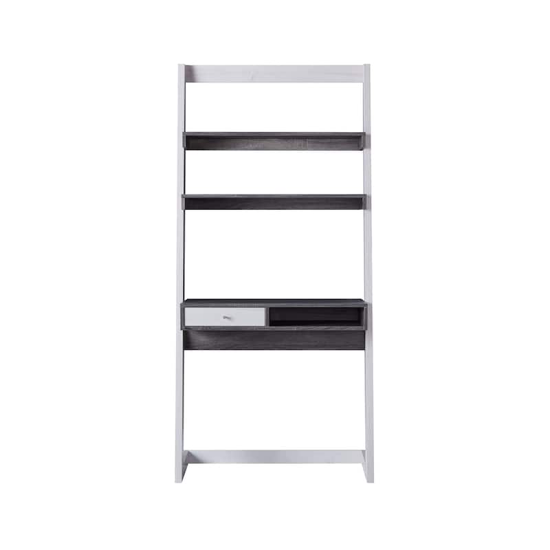 Tali Contemporary 2-Shelf Wall Leaning Desk with Drawer by Furniture of America