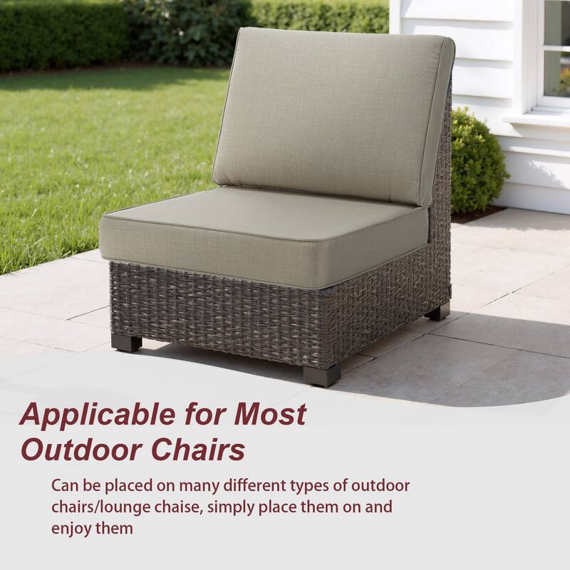 Outdoor 4.7" Thick Sunbrella Cushion Set with Back and Seat Cushions