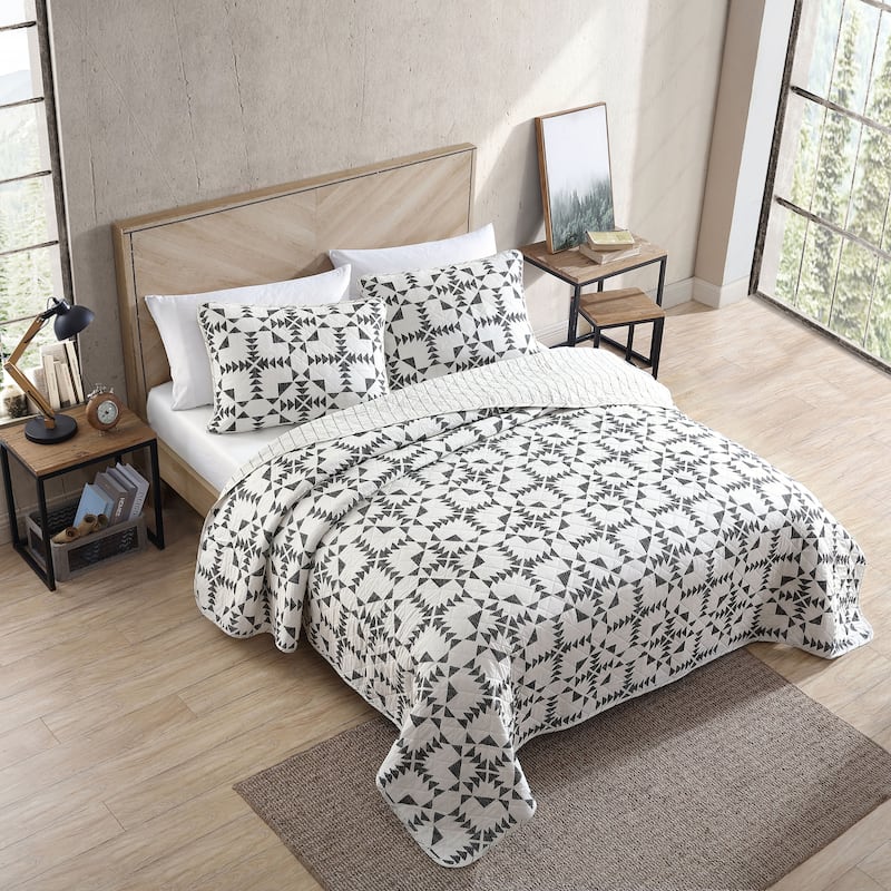 Eddie Bauer Arrowhead Cotton Charcoal Quilt Set