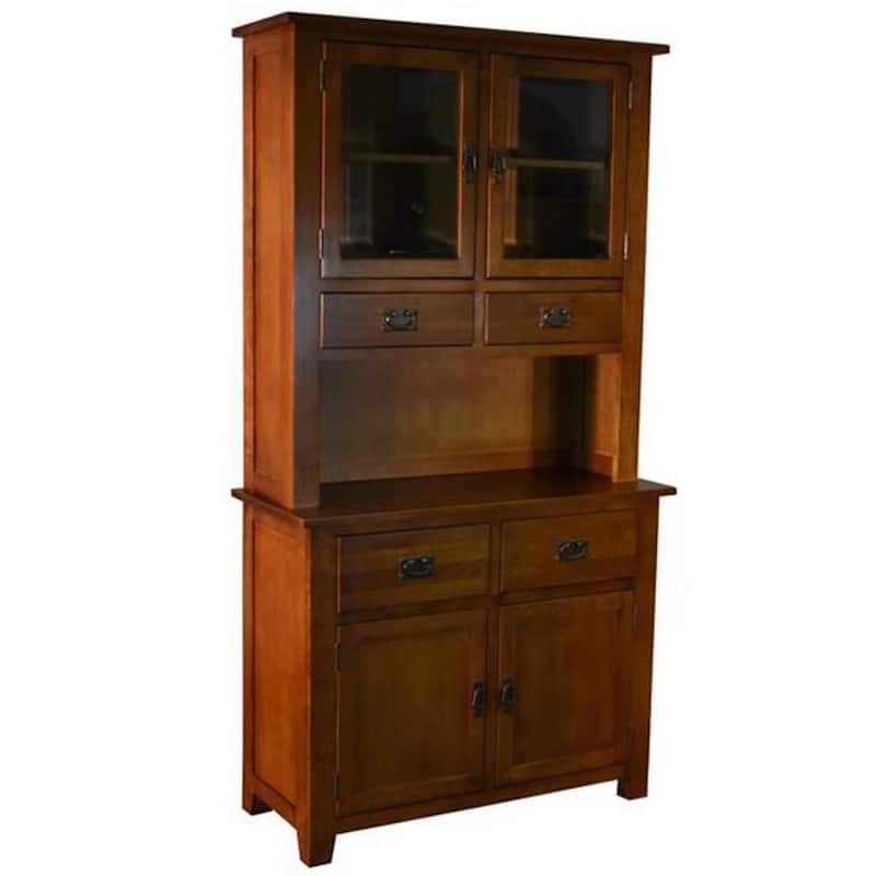 Mission 4 Door & 4 Drawer China Cabinet - 42" - Cherry