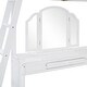 preview thumbnail 32 of 52, Wooden Full Loft Bed with U-shaped Desk,Storage Compartments and Tri-fold Mirror