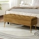 preview thumbnail 32 of 137, HULALA HOME Neptunus Modern 45.5" W Velvet Bedroom Storage Bench for End of Bed with Nailhead Trim Golden