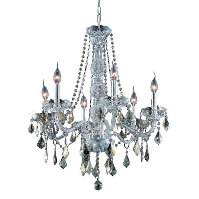 Elegant Lighting V7856D24-GT/RC Verona 6 Light 24" Wide Crystal