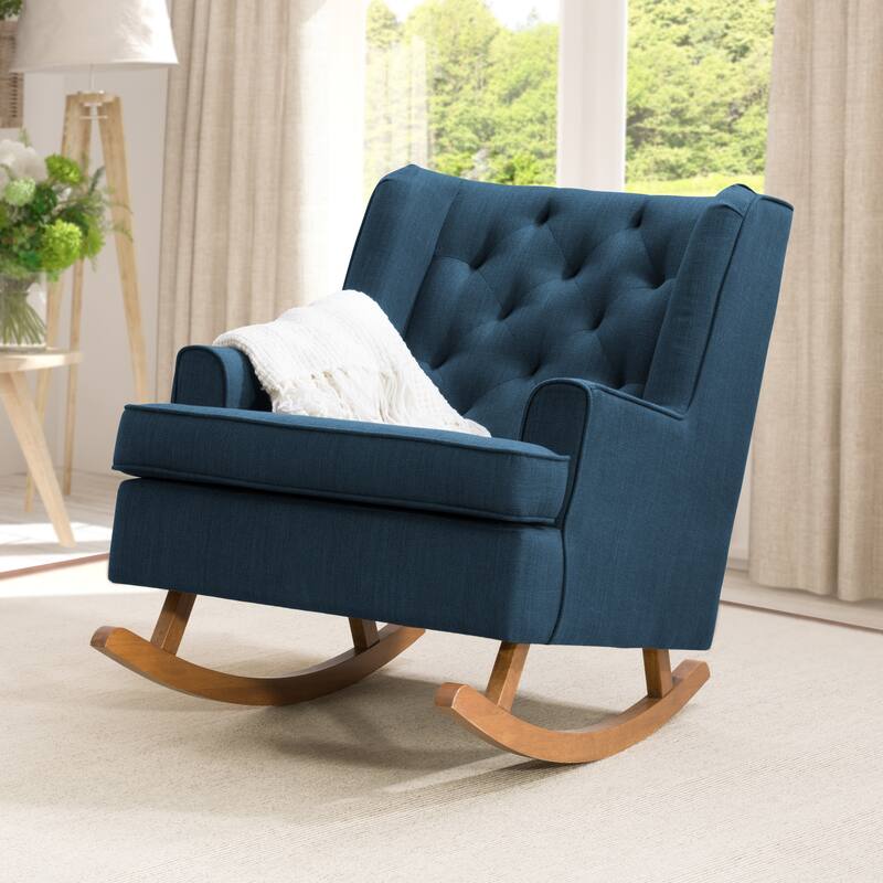 CorLiving Boston Tufted Fabric Rocking Chair