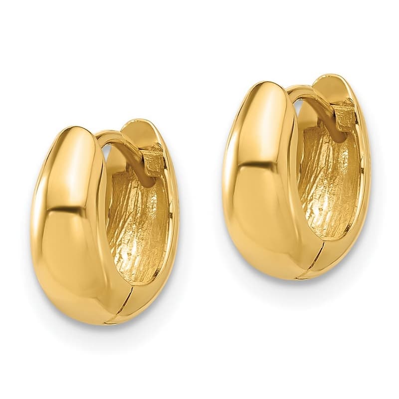 Curata 14k Yellow Gold Polished Hinged Hoop Earrings - 10x11.6mm