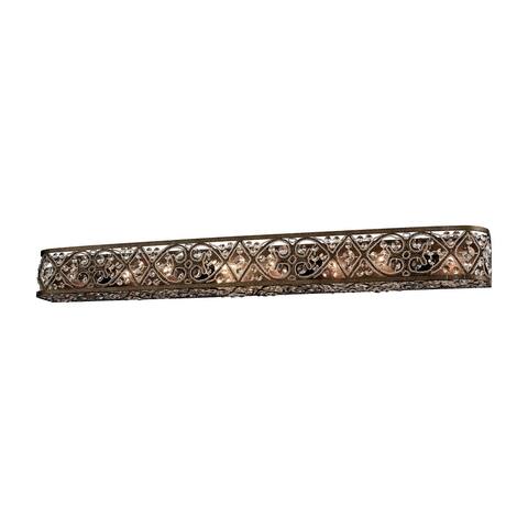 Amherst 8-Light Vanity Sconce in Antique Bronze with Clear Crystal