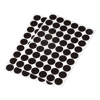 2 Sheets (140 Pcs) 18mm Diameter PVC Self-Adhesive Screw Hole Cover Stickers – Black, By Uxcell