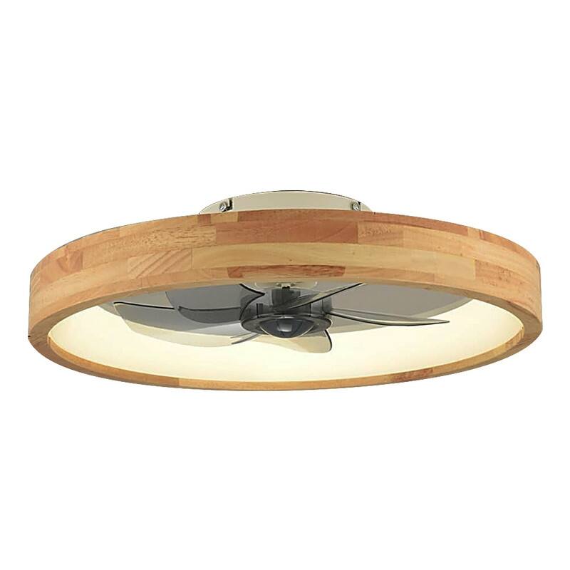 20” Light weight ceiling light wood ceiling fan with wood light flush mount low profile fan