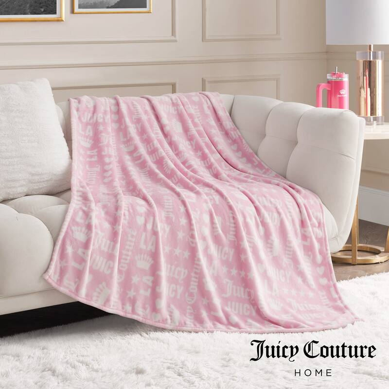 Juicy Couture Juicy Words 50" x 70" Plush Throw