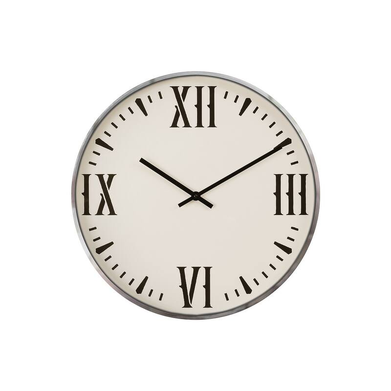 20 in with Solid-Color Dial White Wall Clock - 20 in