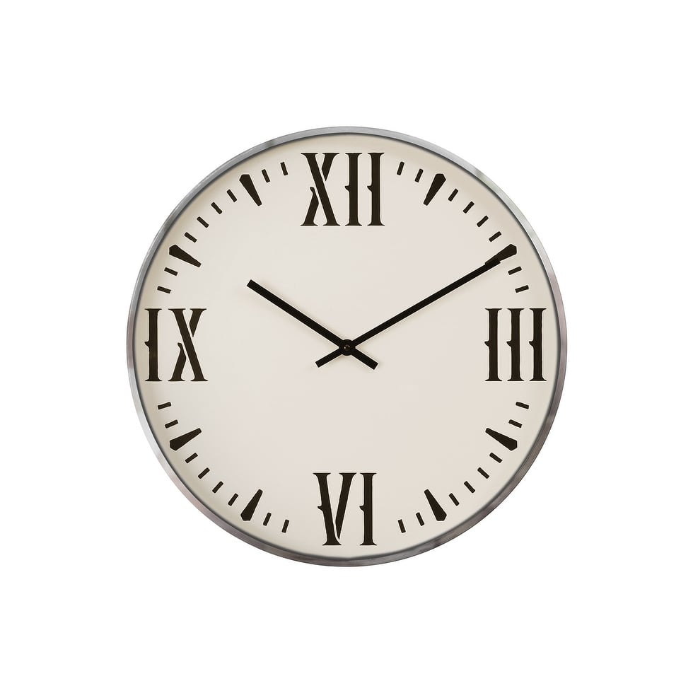 20 in with Solid-Color Dial White Wall Clock - 20 in