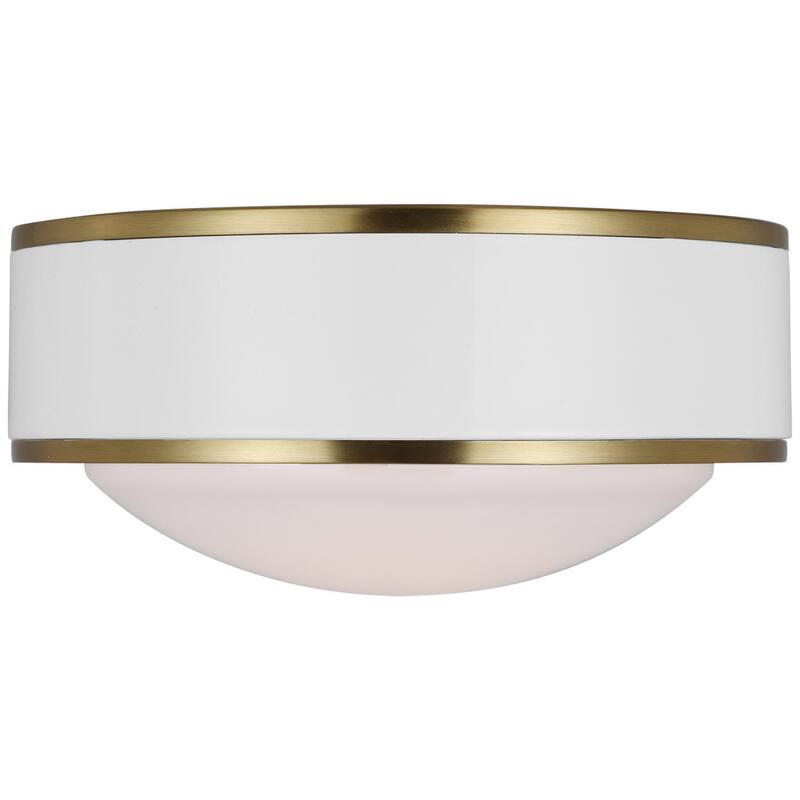 Generation Lighting Monroe LED Contemporary/Modern Flush Mount in Burnished Brass