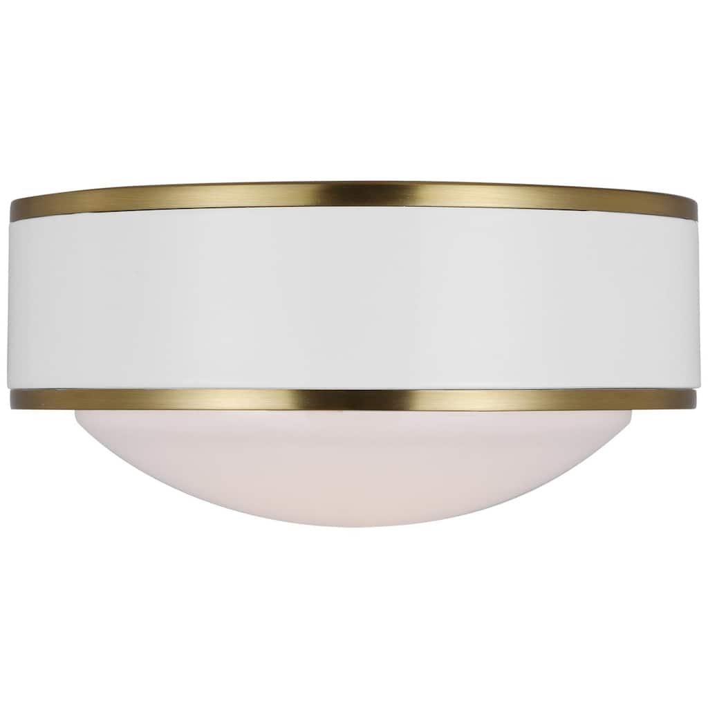 Generation Lighting Monroe LED Contemporary/Modern Flush Mount in Burnished Brass