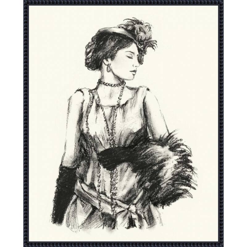Vintage Fashion No. 1 by Ethan Harper (23 x 28 in.), Framed Canvas Wall Art Print