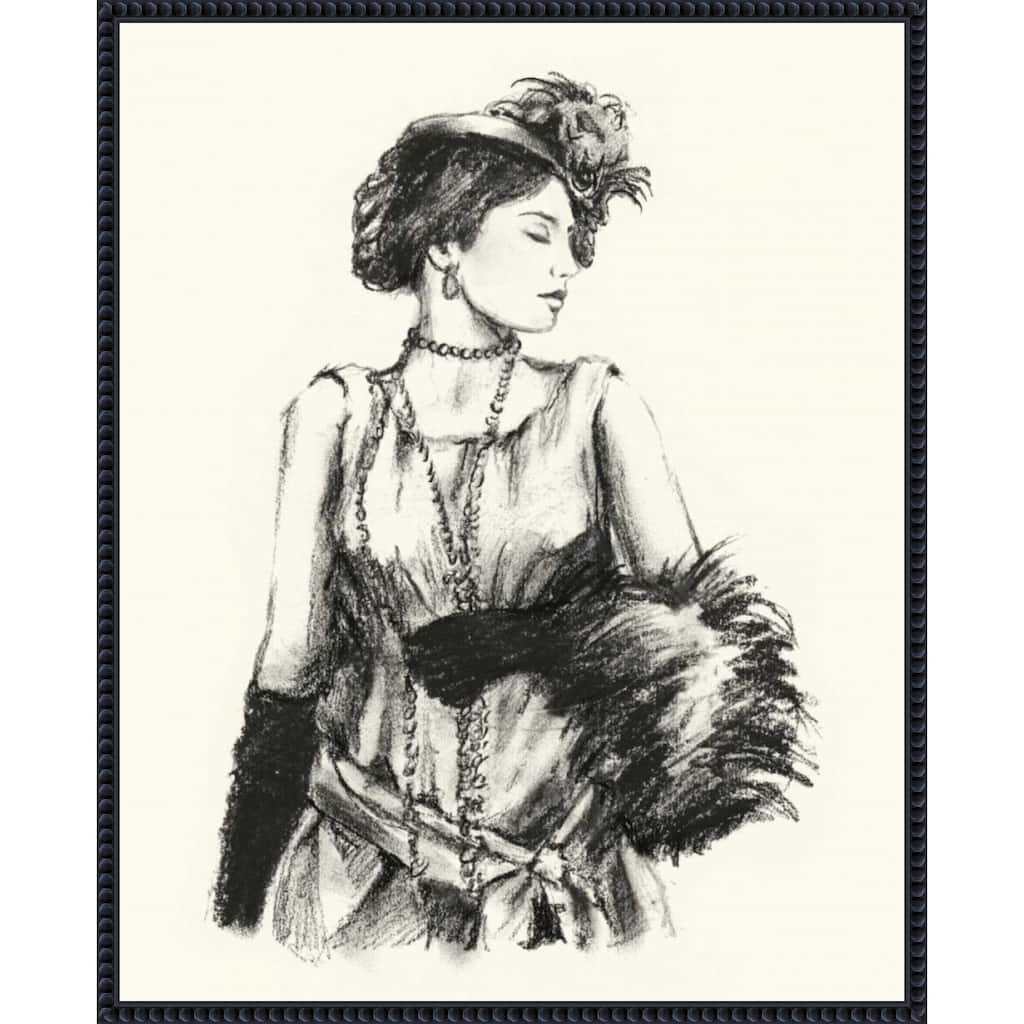 Vintage Fashion No. 1 by Ethan Harper (23 x 28 in.), Framed Canvas Wall Art Print