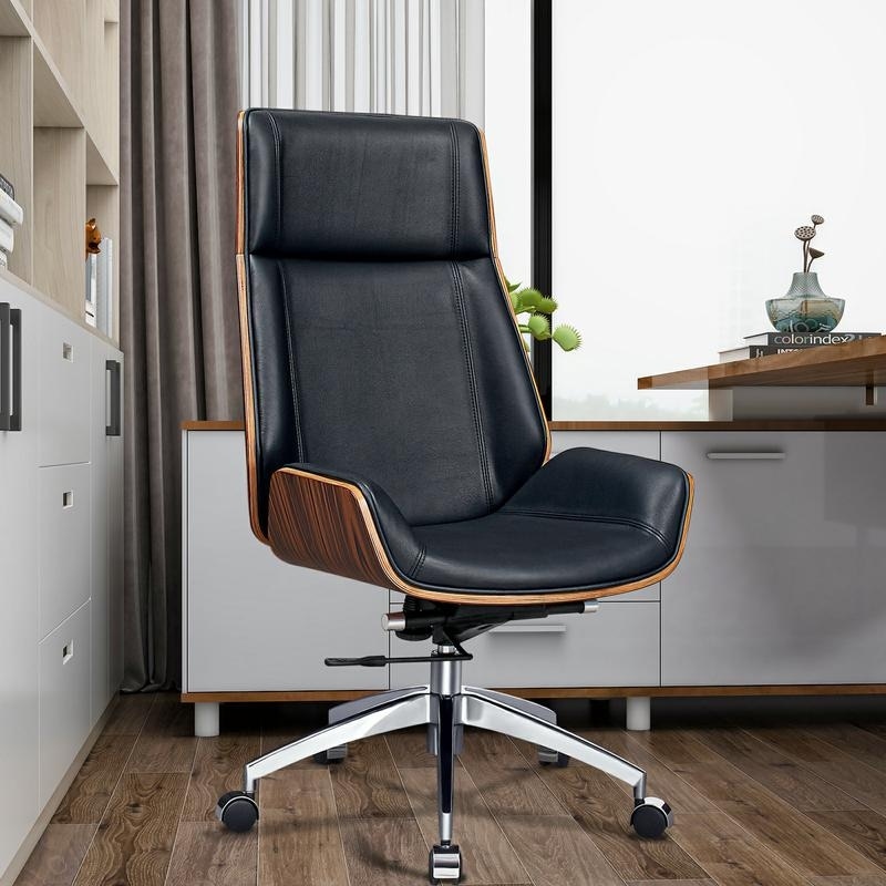 Genuine leather office shop chairs for sale