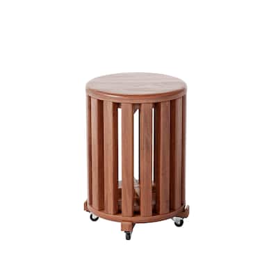 100% Solid Wood Stackable Stools Set Of 4, Wooden Stools, 18-Inch Stools, Stacking Stools, Top Stackable Round Side Table