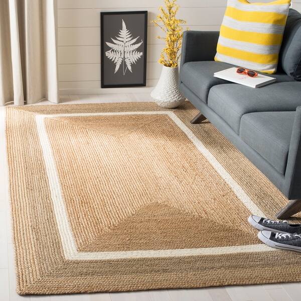 Shop Safavieh Handmade Natural Fiber Laman Border Jute Rug Overstock 18611058
