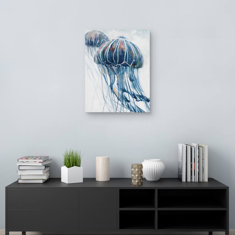 Indigo Jellies by Studio Arts Canvas Art Print by Studio Arts Canvas Art Print