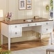 preview thumbnail 143 of 156, Farmhouse Executive L Shaped Desk Home Office Desk with Drawers and Storage Cabinet & Power Outlet