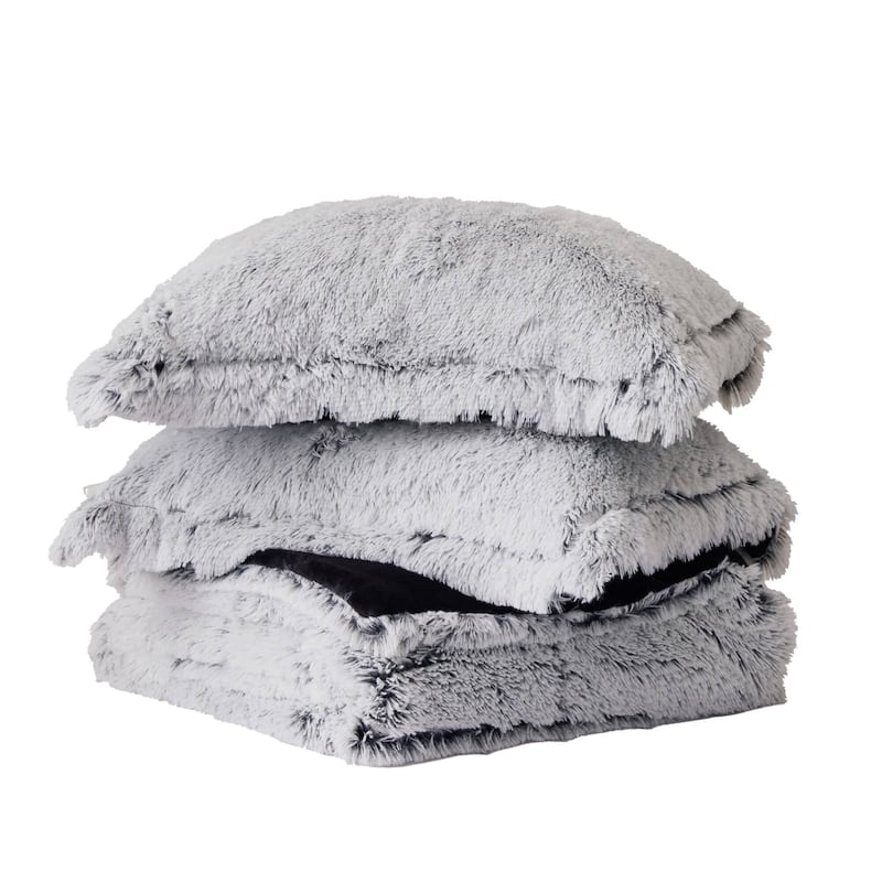 Intelligent Design Leena Shaggy Long Fur Comforter Mini Set