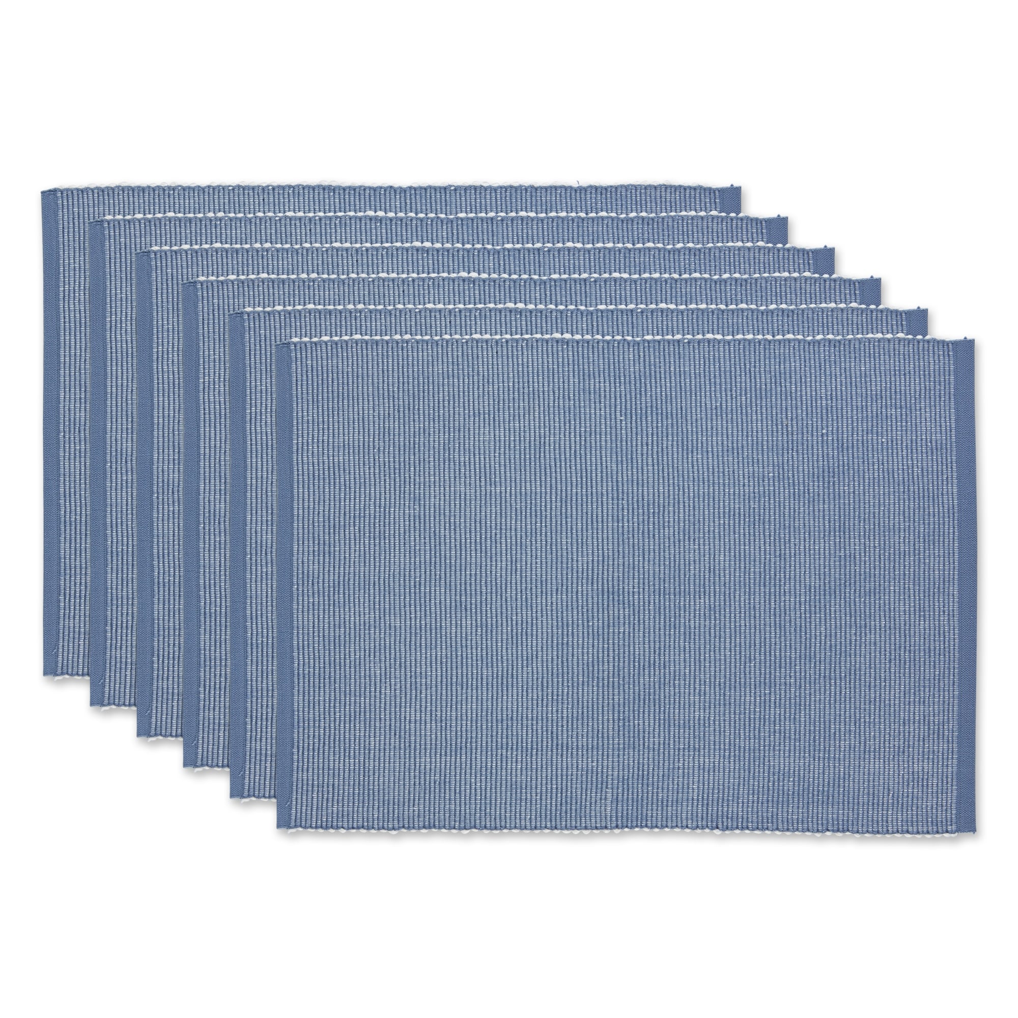 DII Black & White 2-Tone Ribbed Placemat (Set of 6)