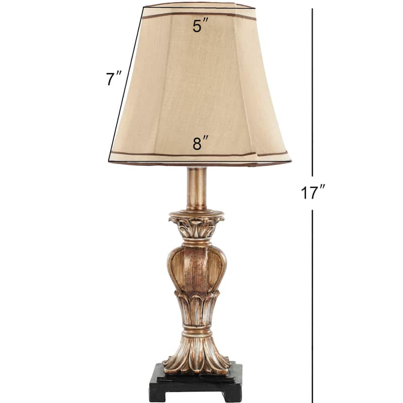 SAFAVIEH Lighting Marni 17-inch Gold Silky Table Lamp (Set of 2) - 8Wx8Dx17H