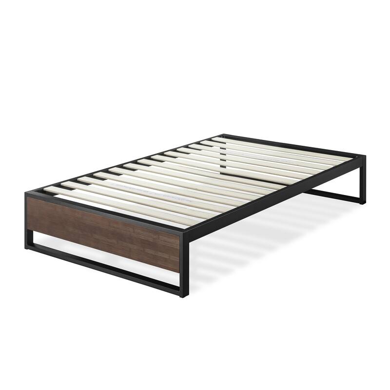 Priage by ZINUS GOOD DESIGN™ Winner 14 Inch Grey Bamboo and Metal Platforma Bed