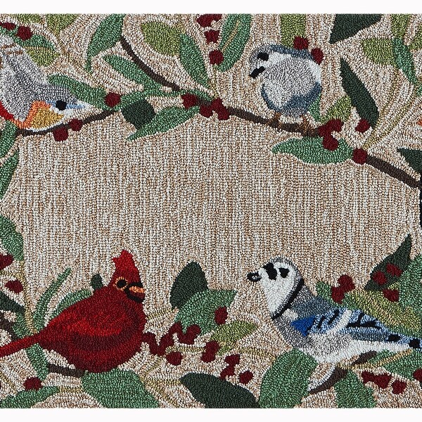 Liora Manne Frontporch Bird Border Indoor/Outdoor Rug ...