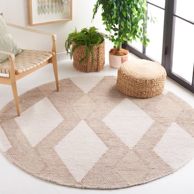SAFAVIEH Handmade Natura Iridenta Diamond Boho Wool Rug