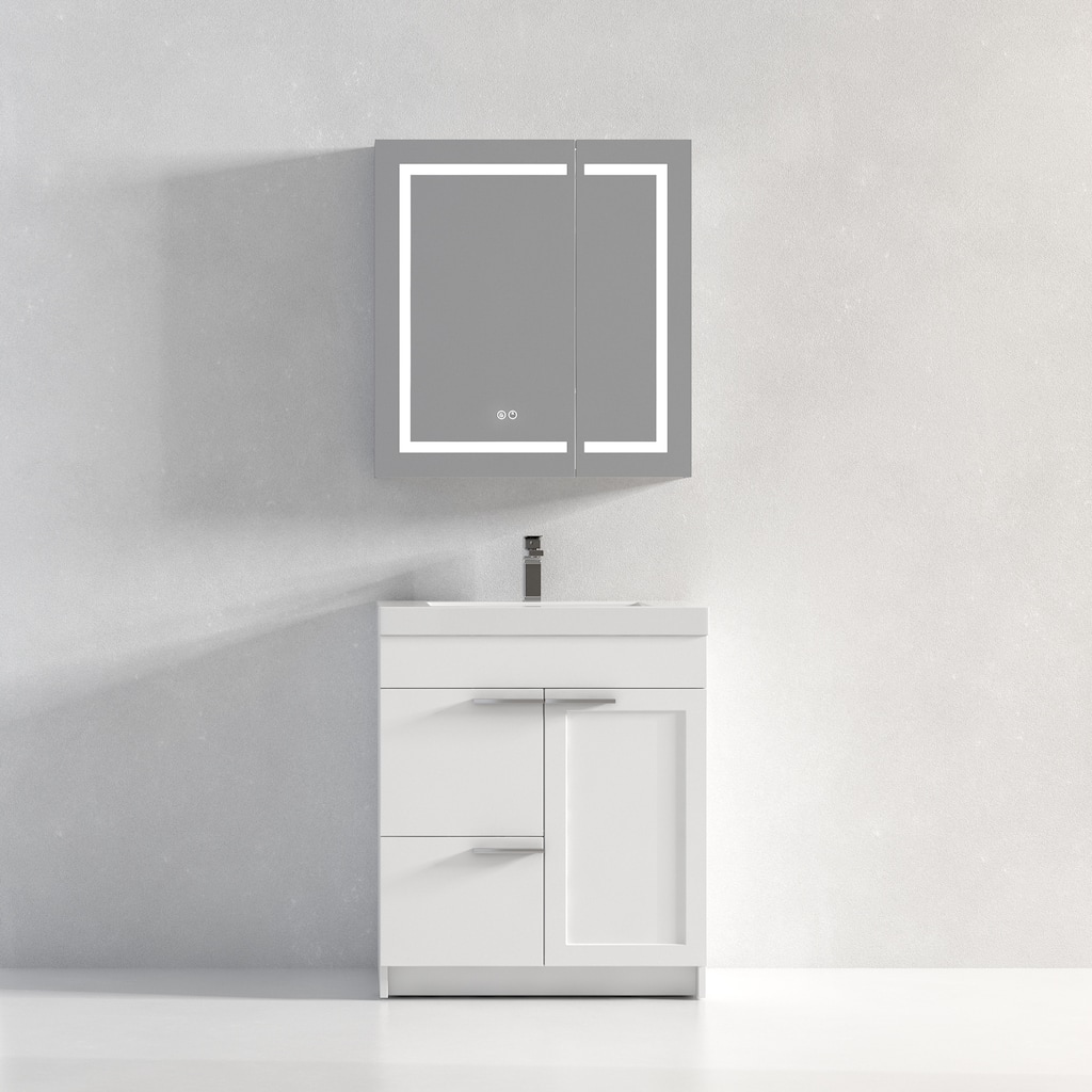 Blossom Hanover 30 Inch Bathroom Vanity with Topmount Acrylic Sink