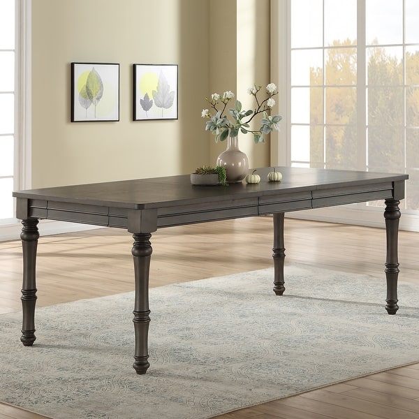 slide 2 of 7, Lockwood 80-Inch Wooden Dining Table by Greyson Living - Grey