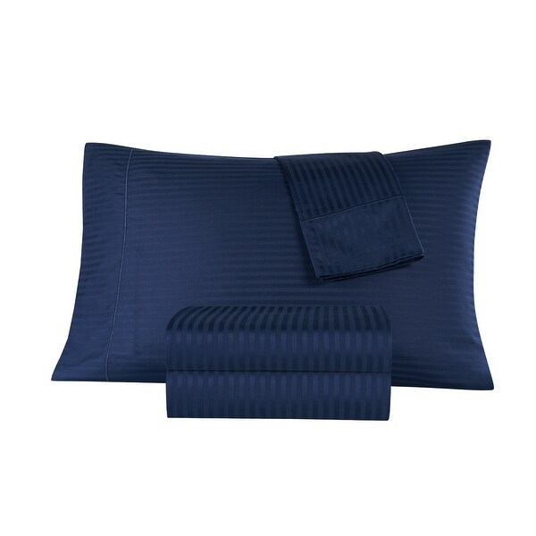 Kathy Ireland 500 Thread Count Damask Stripe Sheet Set with
