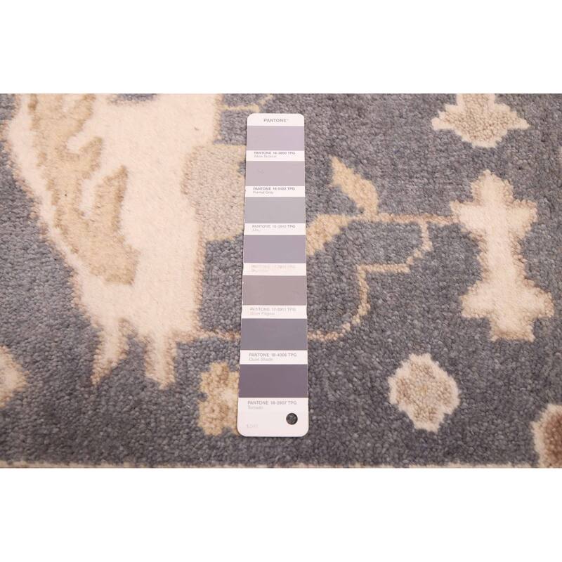 ECARPETGALLERY Hand-knotted Royal Oushak Grey Wool Rug - 7'11 x 9'10