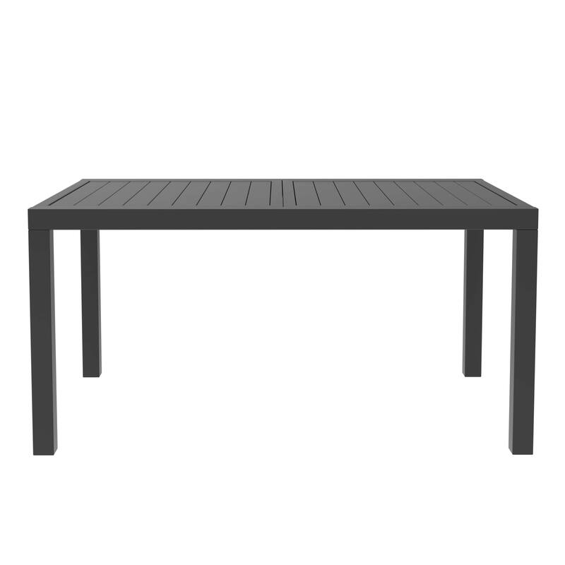 Chelsea 7-Piece Aluminum Outdoor Dining Set 78 in. Rectangular Table and 6 Dining Armchair w/ Cushions - N/A