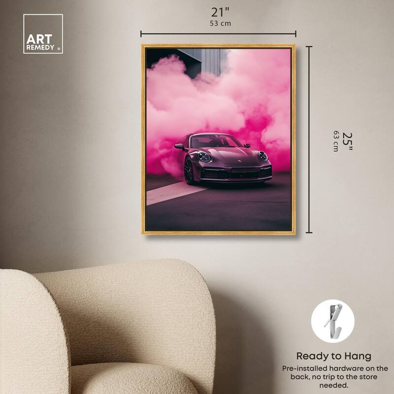 Turbocharged Pink Canvas by Art Remedy