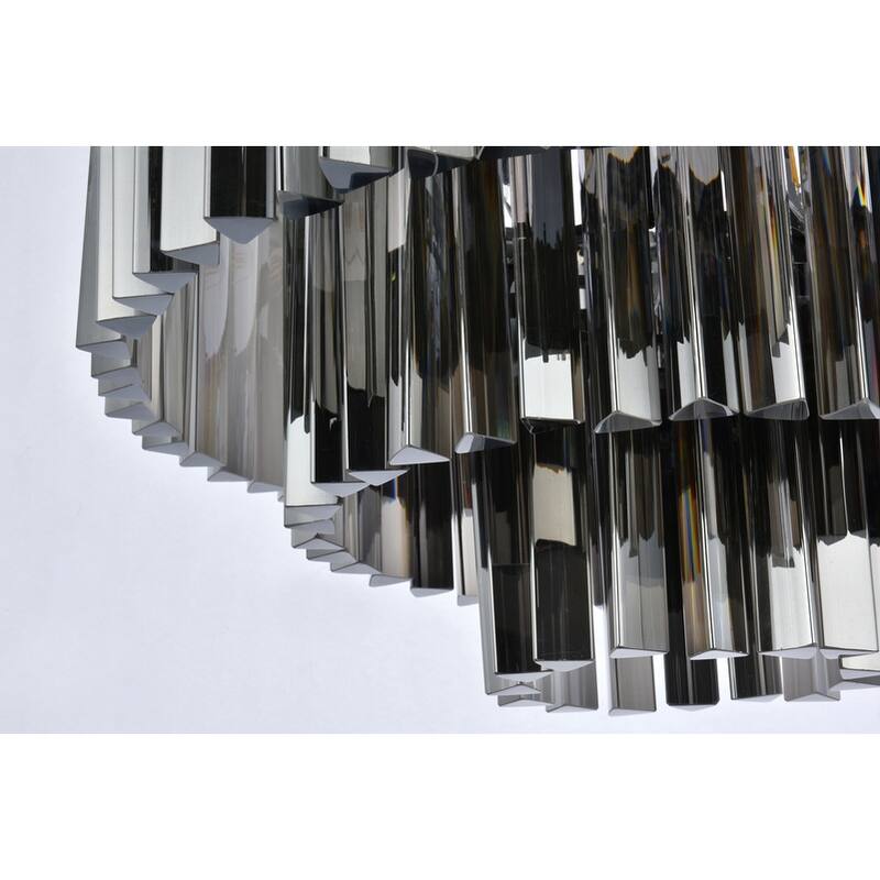 Royce Edge 9-Light Matte Black Chandelier