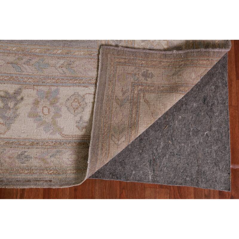 Hand Knotted Oriental 100% Wool Carpet Transitional All-Over Greys & Charcoal Oushak Area Rug - 11' 11'' X 9' 1''