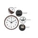preview thumbnail 6 of 4, Walnut Finish Brown Simple 14 inch Wall Clock by Infinity Instruments - 14 x 2 x 14