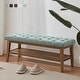 preview thumbnail 11 of 14, Entryway Shoe Bench Storage Bench Fabric Solid Wood, 43-inch Upholstered Bench for Living Room, Bedrooms