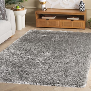 SAFAVIEH Handmade Paris Shag Danara 2.5-inch Thick Rug - Silver - 4' x 6'