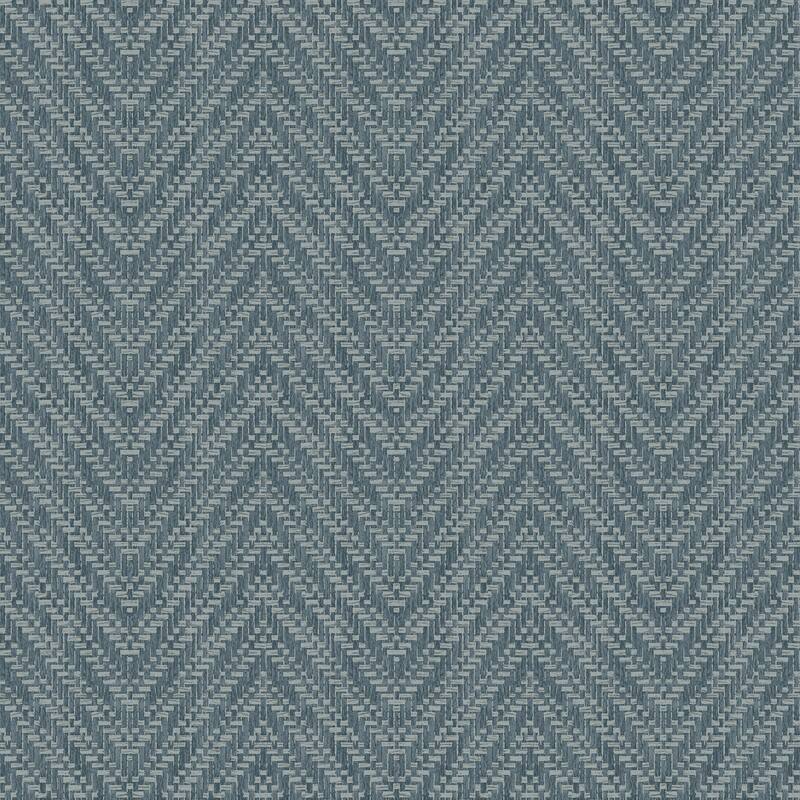 A-Street Prints Glynn Teal Chevron Wallpaper